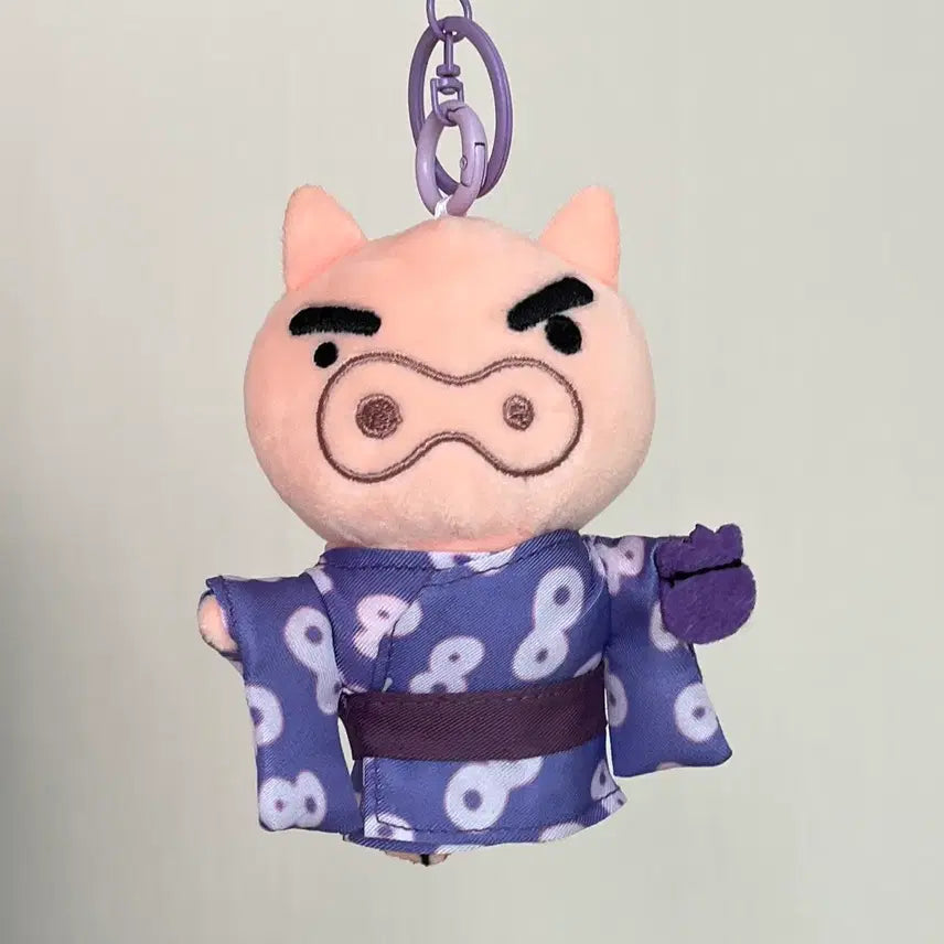 [BUNJANG] Crayon Shin-chan Buriburi Daemaou Matsuri Yukata/Kimono Plush Keychain / 짱구 부리부리대마왕 축제 마츠리 유카타 기모노 인형 키링 부리부리자에몬