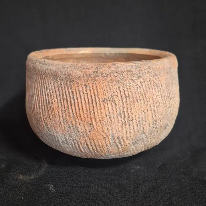 [BUNJANG] Comb-Patterned Red Earthenware Bowl / 토기 옹기 빗살무늬 홍토기 그릇 완 사발