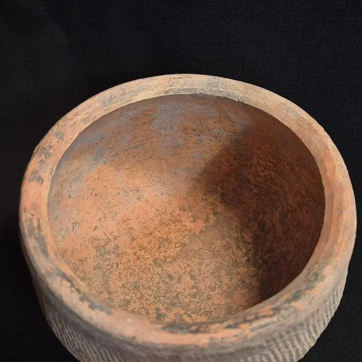 [BUNJANG] Comb-Patterned Red Earthenware Bowl / 토기 옹기 빗살무늬 홍토기 그릇 완 사발