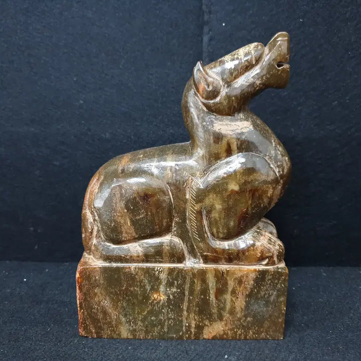 [BUNJANG] Large Solid Jade Animal Seal / (수원만물)큰 사이즈의 통옥 동물 옥새