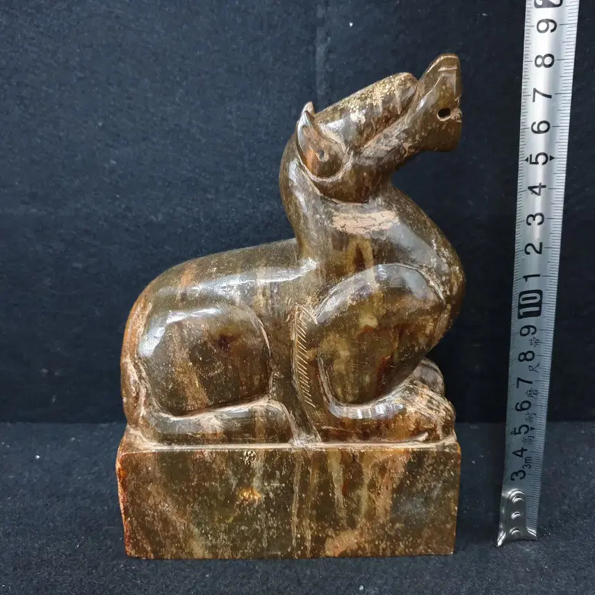[BUNJANG] Large Solid Jade Animal Seal / (수원만물)큰 사이즈의 통옥 동물 옥새
