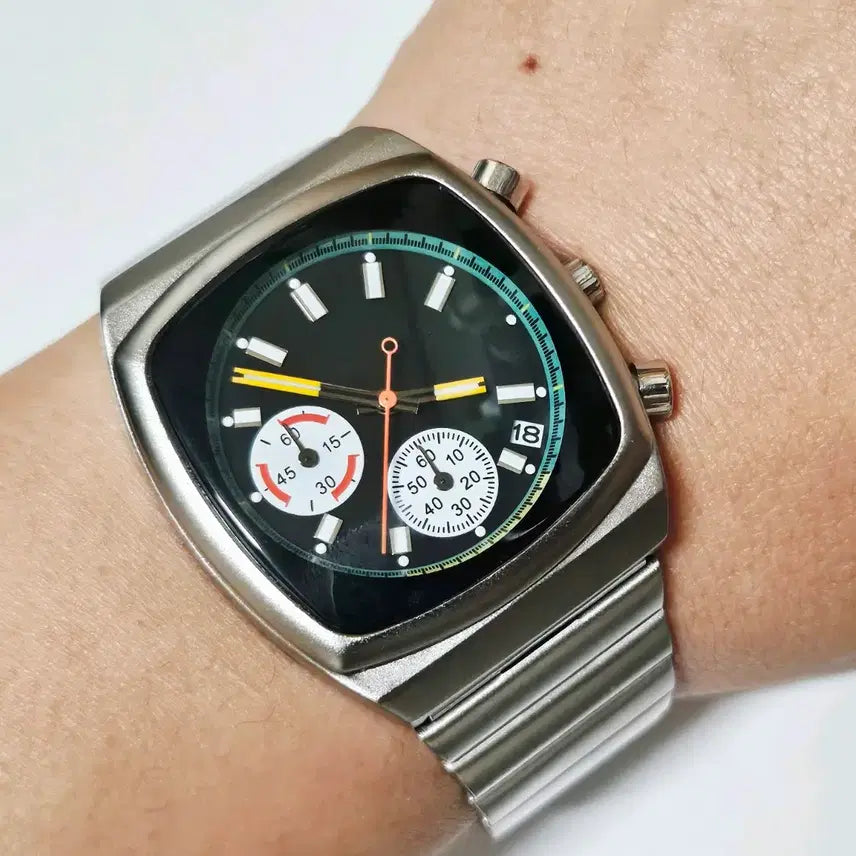 [BUNJANG] Silver Dial Chronograph Watch / 다이얼 크로노그래프 시계 실버