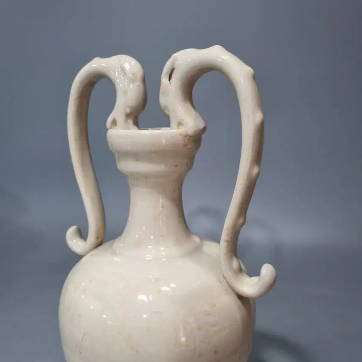 [BUNJANG] Northern Song Dynasty Jeonghwa Celadon Vase with Dragon Engraving / 북송정요백자 각화문용이병. 고28