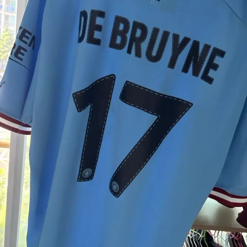 [BUNJANG] Manchester City 22-23 Home Jersey De Bruyne Champions League / 맨시티 22-23 홈 저지 유니폼 더브하위너 챔스 마킹 상태최상