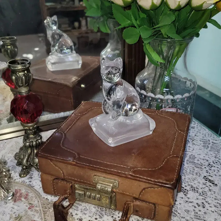 [BUNJANG] Crystal Cat Figurine / 고양이 크리스탈 장식품
