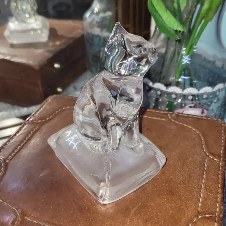 [BUNJANG] Crystal Cat Figurine / 고양이 크리스탈 장식품