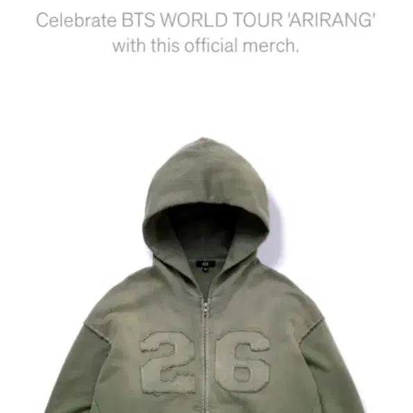 [BUNJANG] BTS ARIRANG Zip-up Hoodie / BTS 방탄소년단 ARIRANG 아리랑 집업 후디 코리아 후드 점퍼