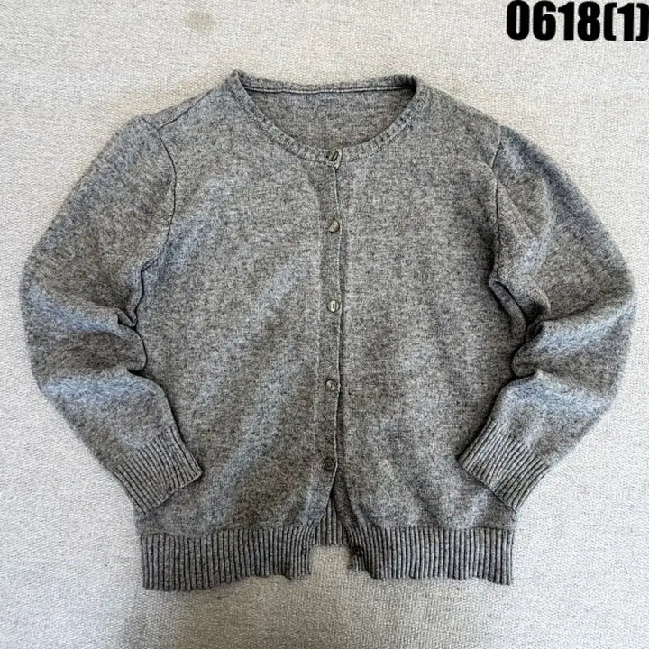 [BUNJANG] Round Neck Cardigan Grey S / 라운드넥 가디건 그레이 S