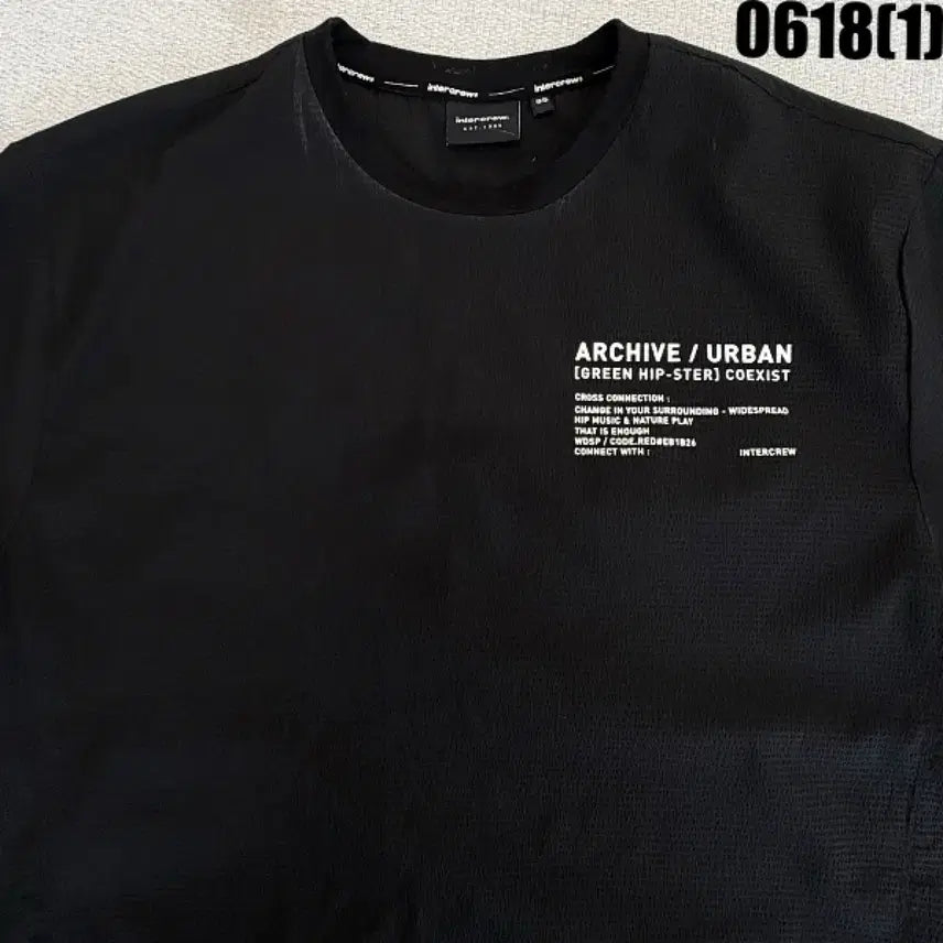 [BUNJANG] Intercrew Graphic T-Shirt Black / Intercrew 그래픽 반팔티 블랙 95