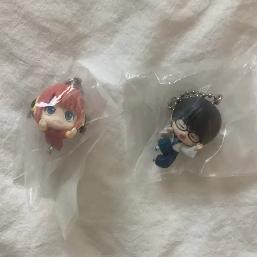 [BUNJANG] Gintama Kagura Shinpachi Dangling Mascot Gacha Set / 은혼 카구라 신파치 대롱대롱 연결 마스코트 가챠