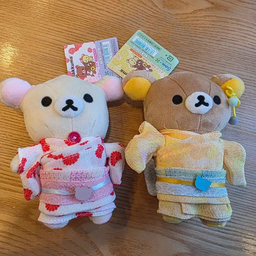 [BUNJANG] Rilakkuma Korilakkuma Kimono Yukata Keyring Set / 리락쿠마, 코리락쿠마 기모노 유카타 키링 세트
