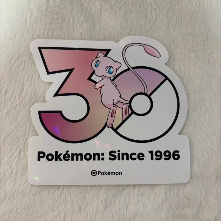 [BUNJANG] Pokemon 30th Anniversary Logo Sticker Mew / 포켓몬스터 30주년 로고 스티커 뮤