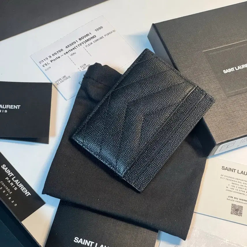 [BUNJANG] Saint Laurent Card Holder Gold Hardware / [S급/ 정품] 입생로랑 카드 지갑 금장