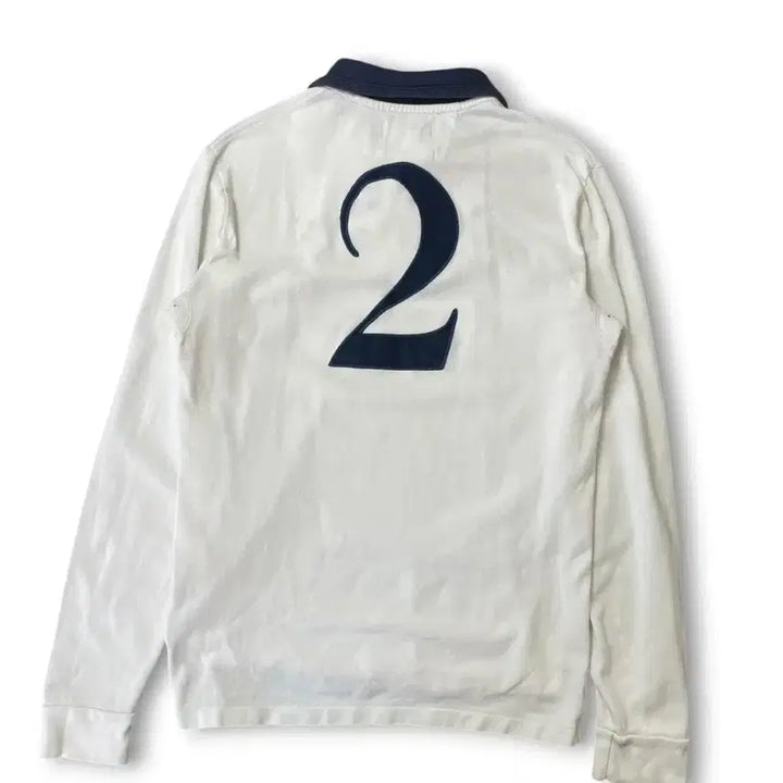 [BUNJANG] Polo Ralph Lauren Gold Big Pony White Rugby Shirt M / 폴로랄프로렌 금장 빅포니 화이트 럭비셔츠 M
