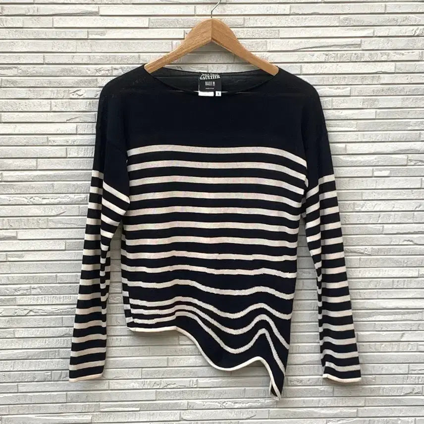 [BUNJANG] Jean Paul Gaultier Wave Stripe Knit / 장폴고티에 웨이브 스트라이프 니트