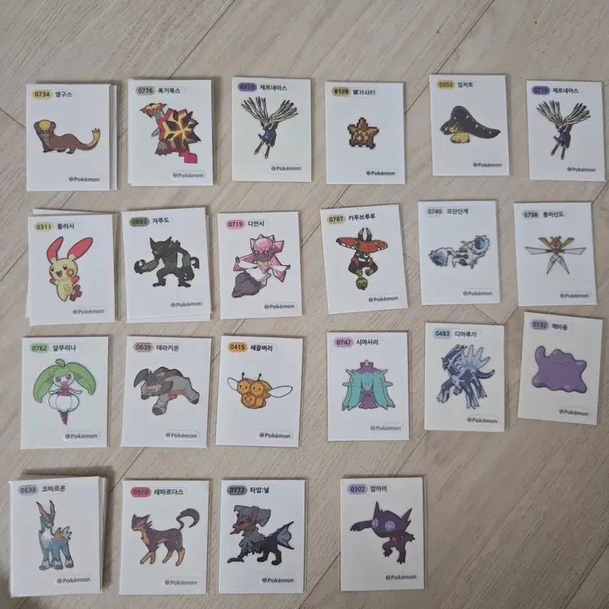 [BUNJANG] Pokemon Stickers / 포켓몬 띠부씰 판매