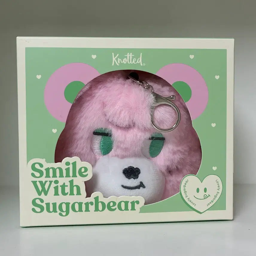 [BUNJANG] Knotted Sugar Bear Keyring Pouch Pink / Knotted 노티드 슈가베어 키링 핑크 파우치