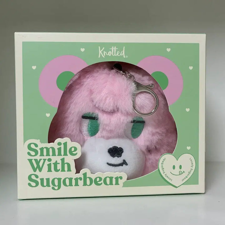 [BUNJANG] Knotted Sugar Bear Keyring Pouch Pink / Knotted 노티드 슈가베어 키링 핑크 파우치