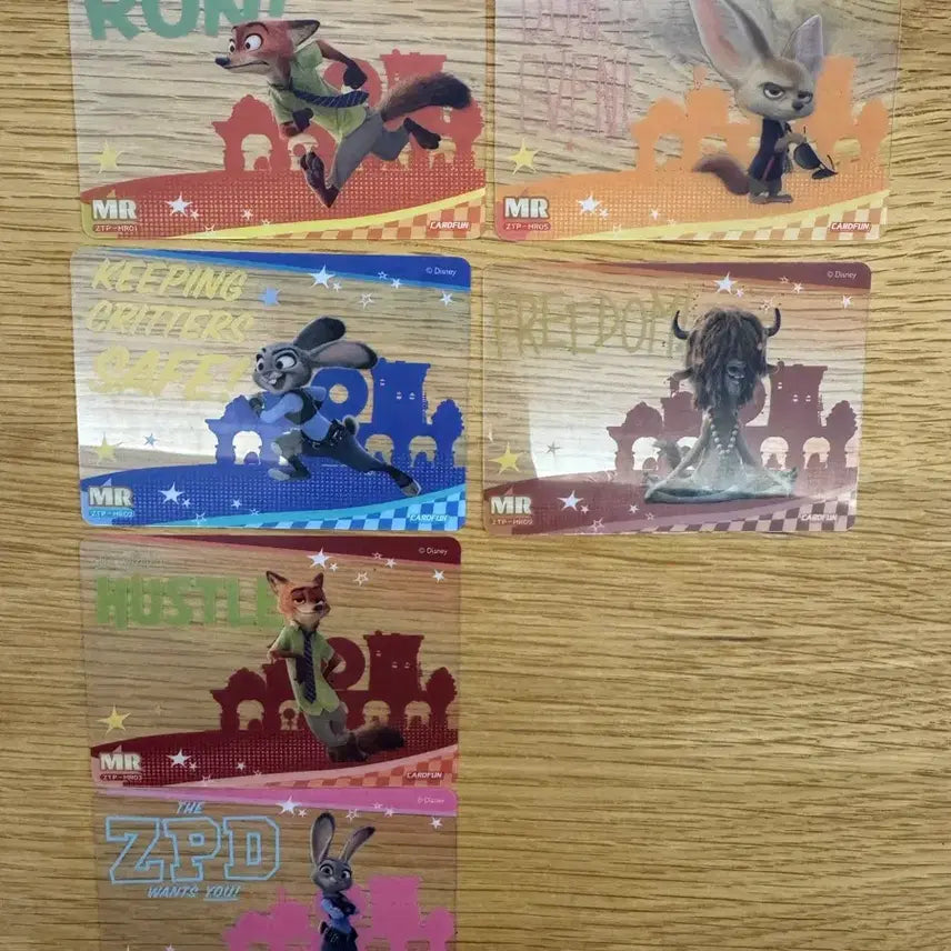 [BUNJANG] Zootopia Collection Cards - City of Happiness MR (6 Cards) / 주토피아 컬렉션 카드 행복의 도시 MR 6개