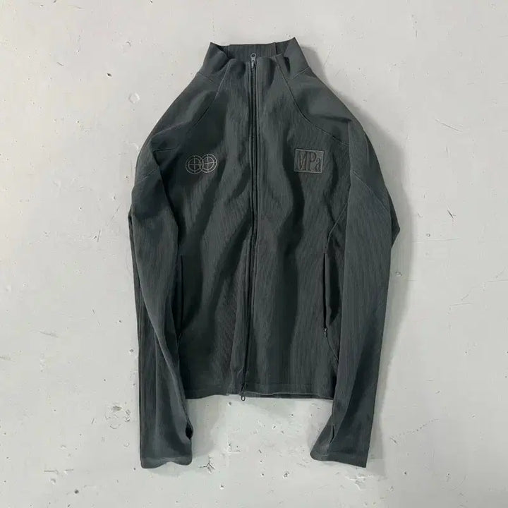 [BUNJANG] Plastic Product MPa Ribbed Zip Jacket (Charcoal) / 플라스틱프로덕트 MPa RIBBED ZIP JACKET (CHARCOAL