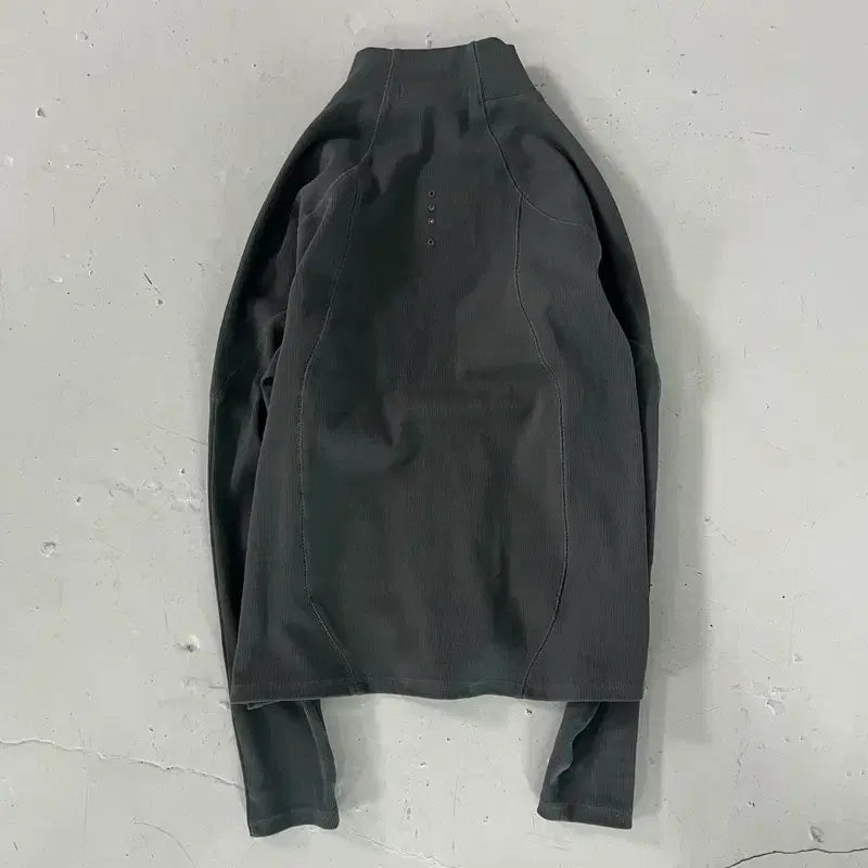 [BUNJANG] Plastic Product MPa Ribbed Zip Jacket (Charcoal) / 플라스틱프로덕트 MPa RIBBED ZIP JACKET (CHARCOAL