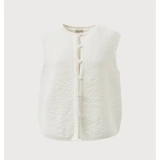 [BUNJANG] Ssangstudio Quiet Form Knit Vest White / 쏭스튜디오 Quiet Form Knit Vest 화이트