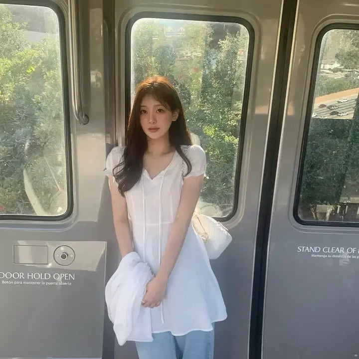 [BUNJANG] Ondmin Puff Mini Dress / 온드민 퍼프 미니원피스