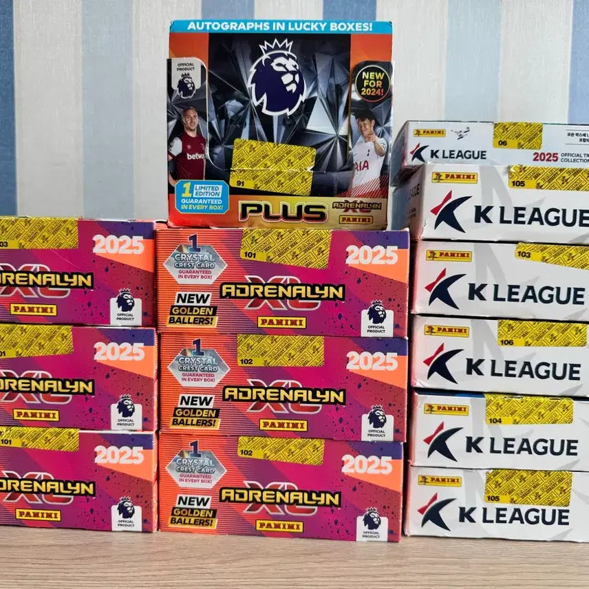 [BUNJANG] Panini 2025 Premier League &amp; 2024 K League Trading Cards (Sealed) / 파니니 2025 프리미어리그 카드 ,파니니 2024 k리그미개봉 카드
