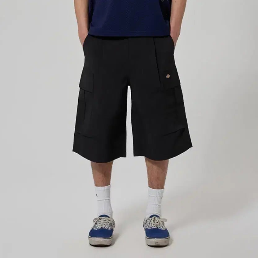 [BUNJANG] Dickies Light Nylon Cargo Bermuda Pants Black / 디키즈 라이트 나일론 카고 버뮤다 팬츠 Black