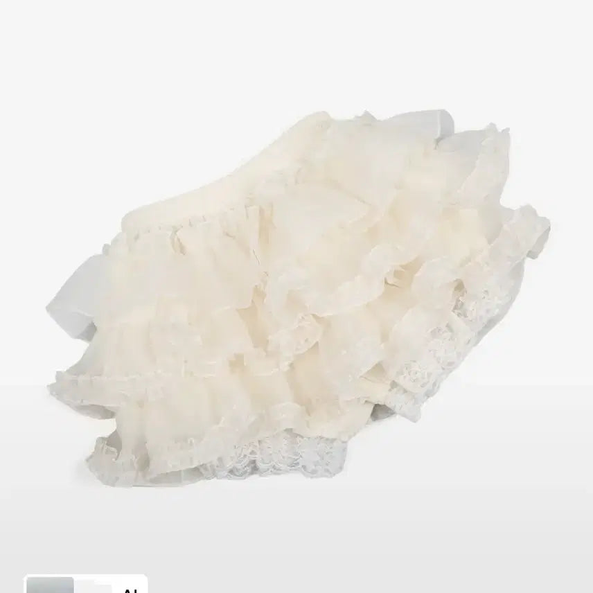 [BUNJANG] Ruffleneck Tutu Pants Skirt - Cream / 러프넥 튜튜 팬츠 스커트 크림