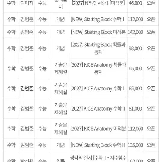 [SOLD OUT] 고2 대성패스 베이직 (대성마이맥 패스)