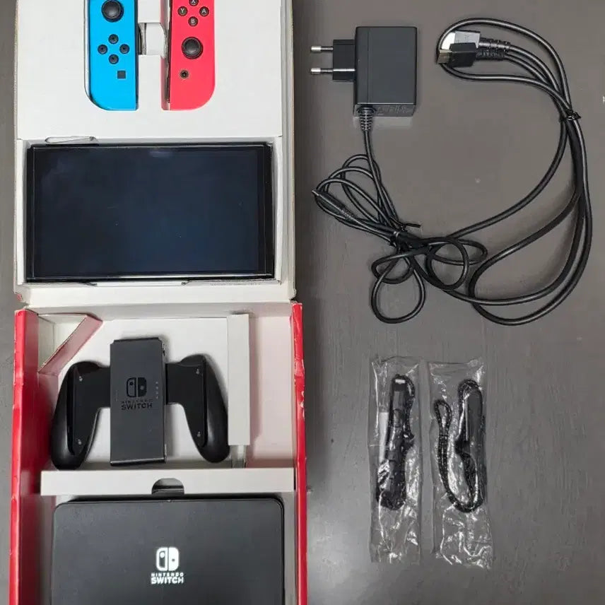 [BUNJANG] Nintendo Switch OLED Neon Console (Full Box) / 상태 좋은 닌텐도 스위치 OLED 네온 풀박스