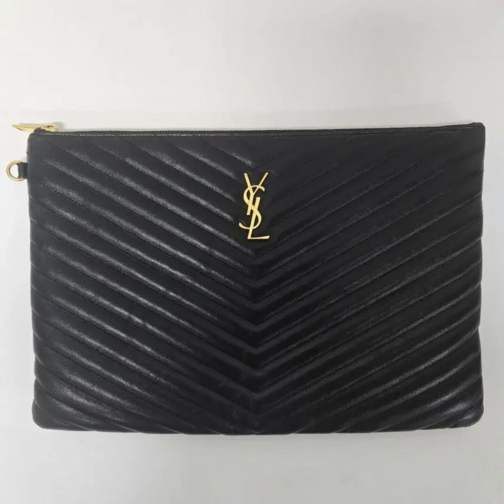 [BUNJANG] Saint Laurent Matelassé Large Clutch Gold Hardware / 생로랑 마틀라세 클러치 라지 금장