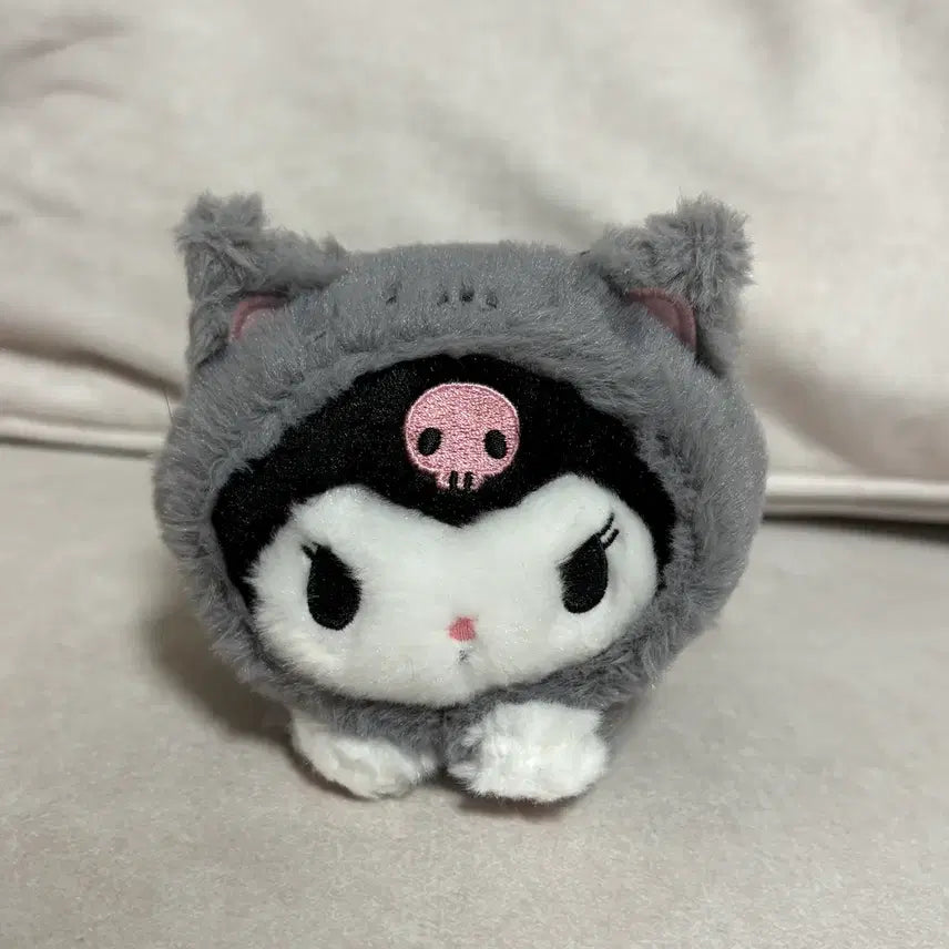 [BUNJANG] Sanrio Kuromi Cat Mascot Plush Doll / 산리오 쿠로미 네코 고양이 마스코트
