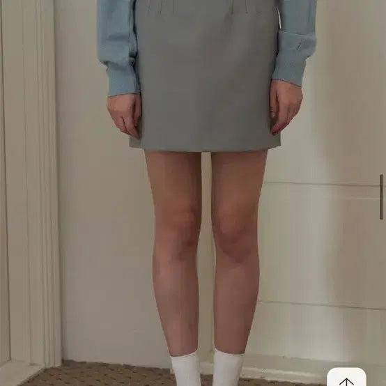 [BUNJANG] Grove Miou Mini Skirt - Grey / 그로브 미우 스커트 그레이