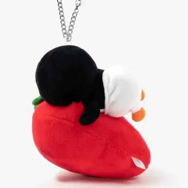 [BUNJANG] Lee Junho Strawberry Pengi Plush Charm Keychain (Sealed) / (미개봉) 이준호 일본 공굿 펭펭이 딸기펭 인형 백참 키링
