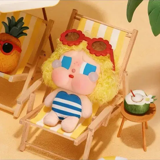 [BUNJANG] Pop Mart Crybaby Vacation Diary Series Sunbathing Doll Keychain / (새상품) 팝마트 크라이베이비 휴가 일기 시리즈 인형 키링 일광욕