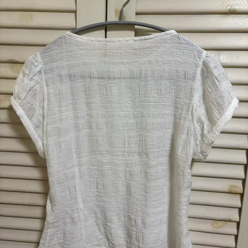 [BUNJANG] Yuje Rinkle Blouse White / 유제 링클 블라우스 화이트 S
