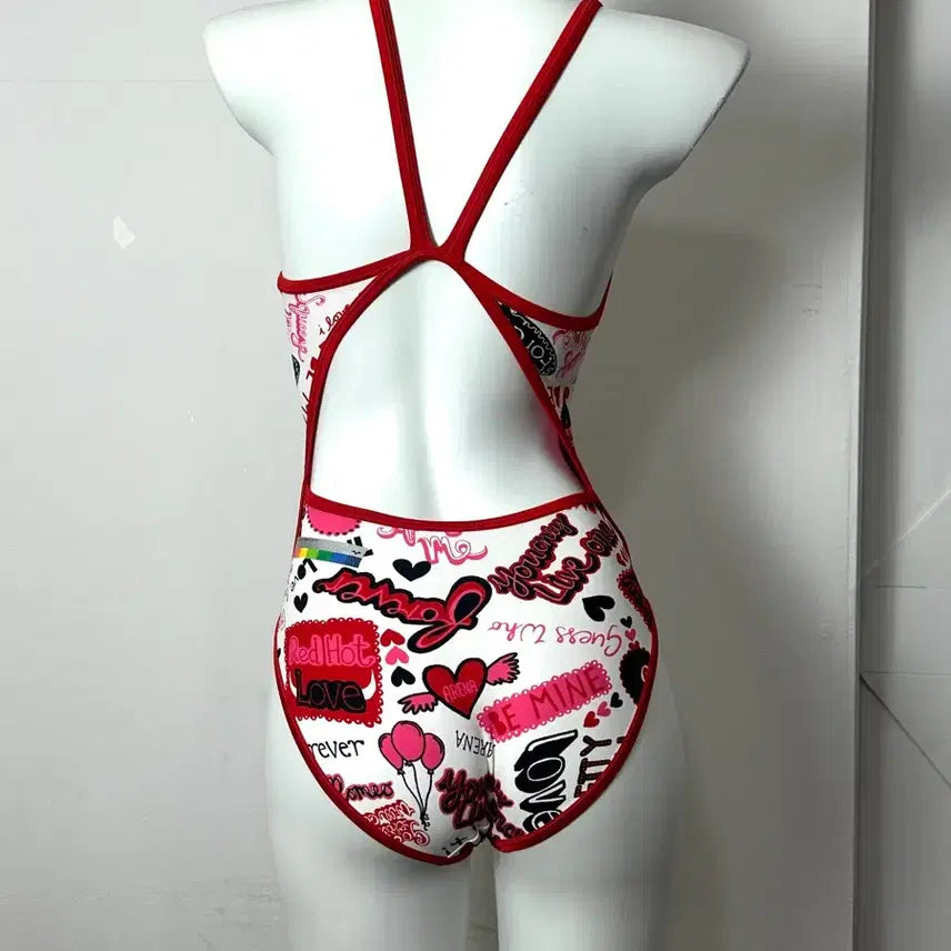 [BUNJANG] Kitsch Gyaru Hagumi Vintage Swimsuit / 키치 갸루 하구미 빈티지 수영복