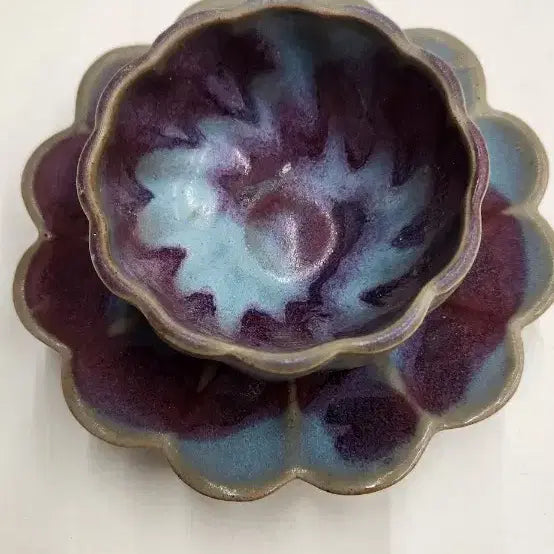 [BUNJANG] Celadon Flower-Shaped Tea Cup Stand / 화형 잔대