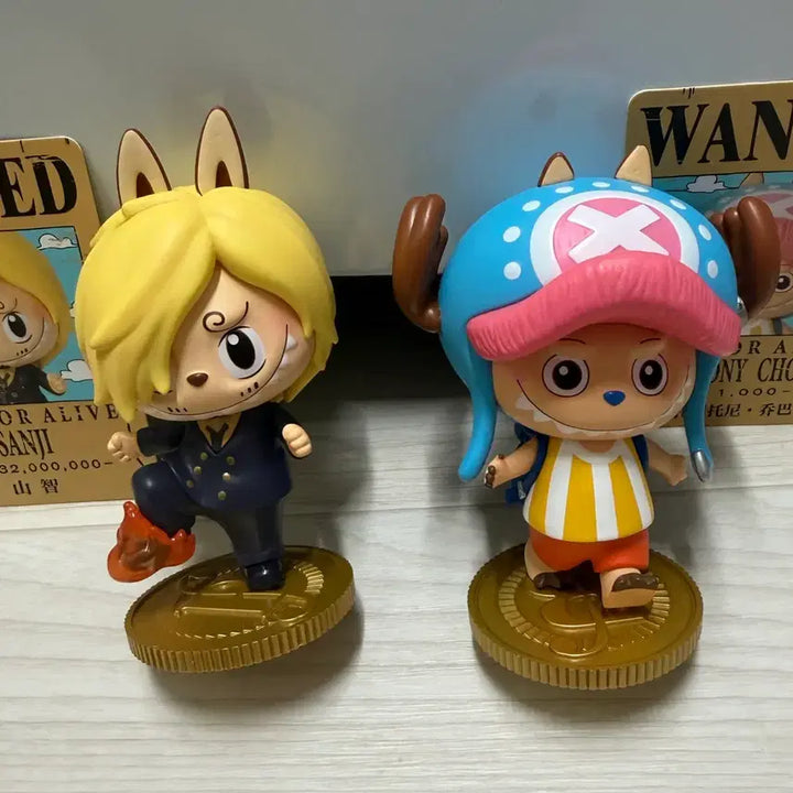 [BUNJANG] Pop Mart One Piece Labubu Chopper &amp; Sanji Set (Unsealed) / 팝마트 원피스 라부부 : 쵸파, 상디 세트 (개봉)