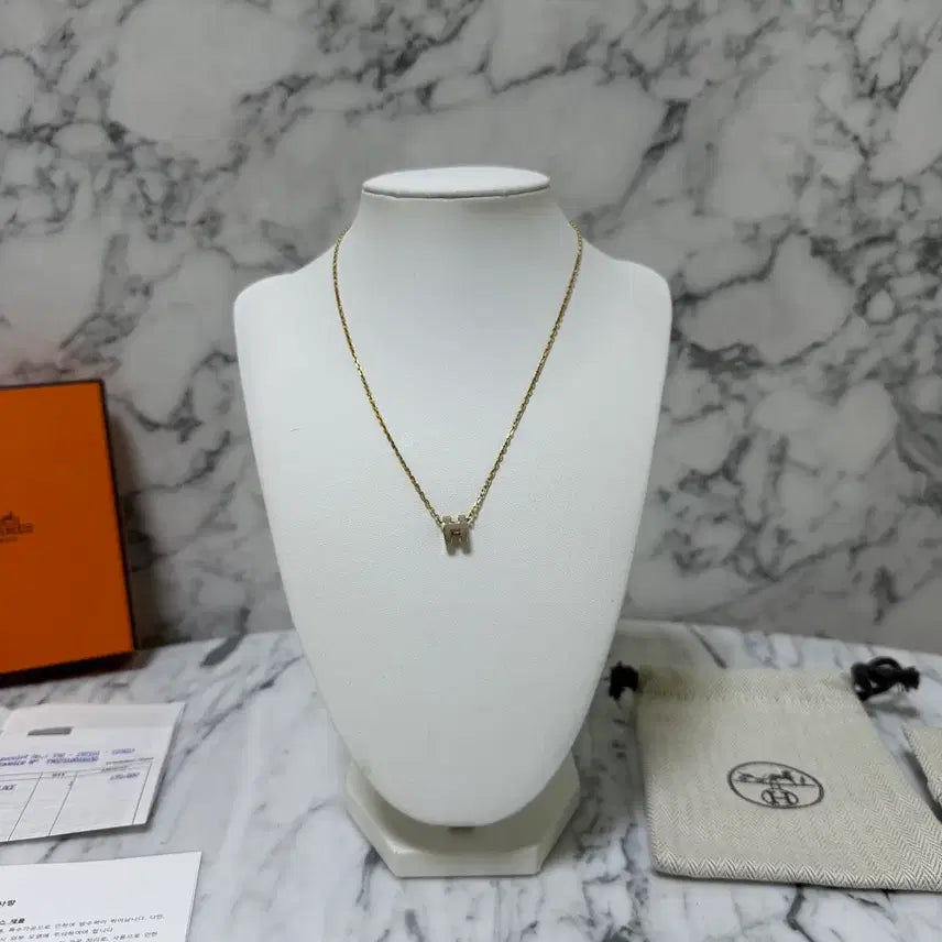 [BUNJANG] Hermès Pop H Pendant Necklace Mini / { MINI } 에르메스 팝아슈 펜던트 목걸이