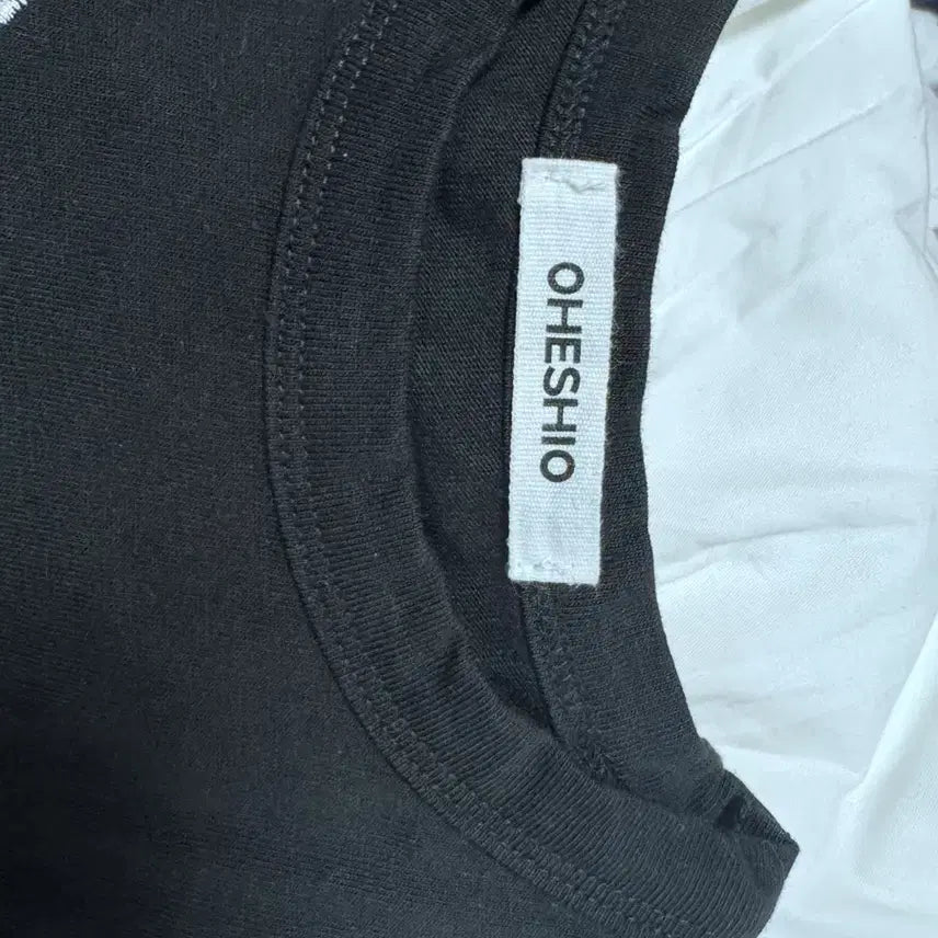 [BUNJANG] OHEHIO Check Patch T-Shirt / 오헤시오 체크 패치 티셔츠