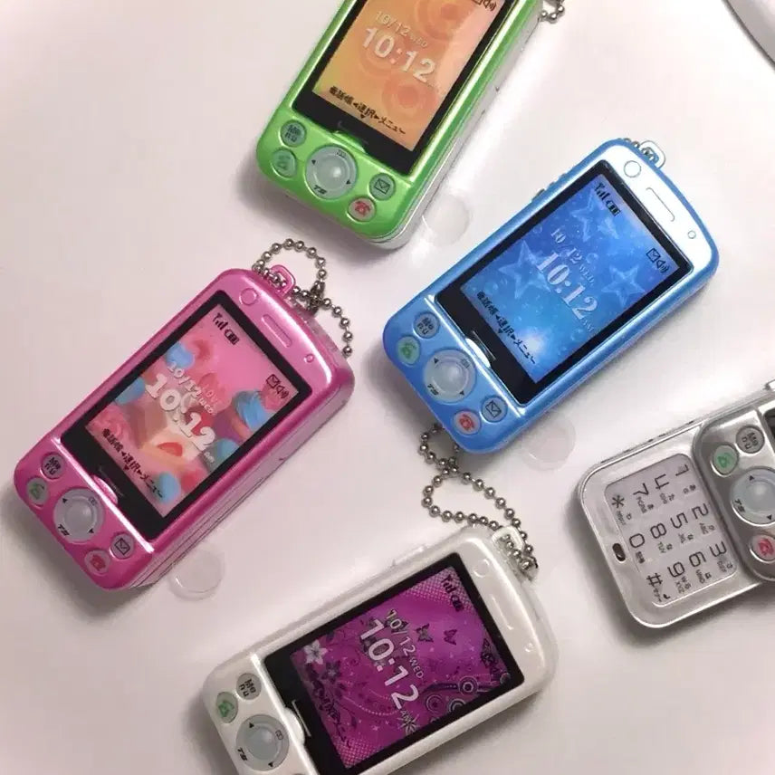 [BUNJANG] Toy Spirit Slide Phone Feature Phone Gacha Set (4 pcs) / 현물 3개 세트) 슬라이드폰 피처폰 가챠(녹음, 사진 교체 가능)