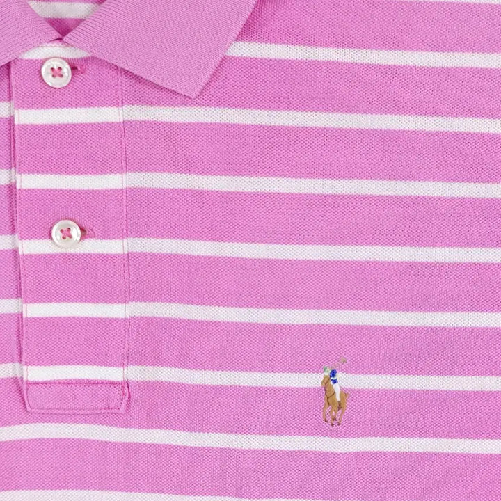 [BUNJANG] Polo Ralph Lauren Striped Pima Cotton Short Sleeve Polo Shirt M / 폴로 랄프로렌 스트라이프 피마코튼 반팔 카라티 M