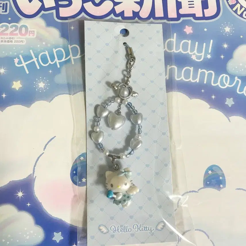[BUNJANG] Sanrio Hello Kitty Yumemiru Angel Strap Keychain / 산리오 헬로키티 키티 유메미루엔젤 꿈꾸는 엔젤 천사 스트랩 키링 미개봉