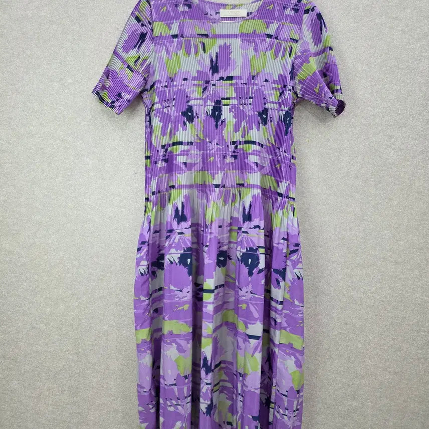 [BUNJANG] Pleated Flower Dress VBKC / 플리츠 플라워 원피스 VBKC