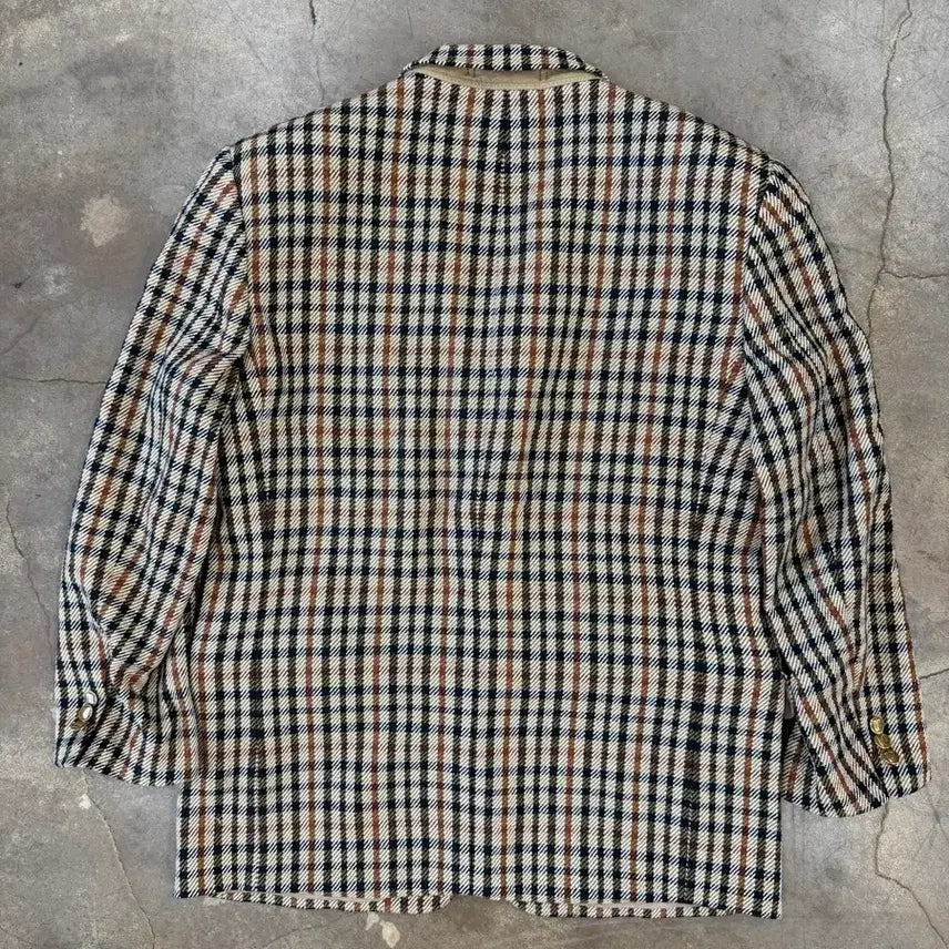 [BUNJANG] Daks Check Pattern Blazer Jacket / 닥스 체크 패턴 블레이저 자켓