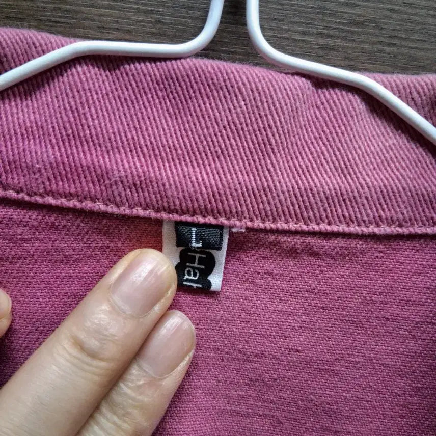 [BUNJANG] Denim Crop Jacket Pink (L) / 핑크색 데님 크롭 자켓(L)