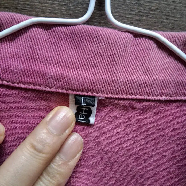 [BUNJANG] Denim Crop Jacket Pink (L) / 핑크색 데님 크롭 자켓(L)